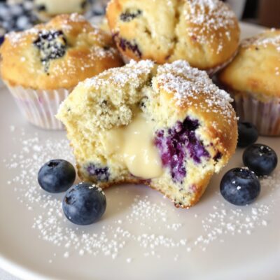 Blueberry Cream Muffins: Indulgent Breakfast Delight!