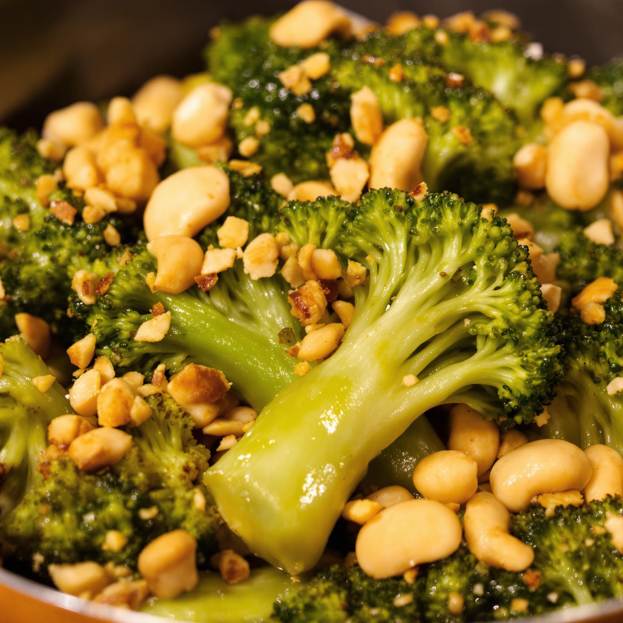 Broccoli with Garlic Butter and Cashews