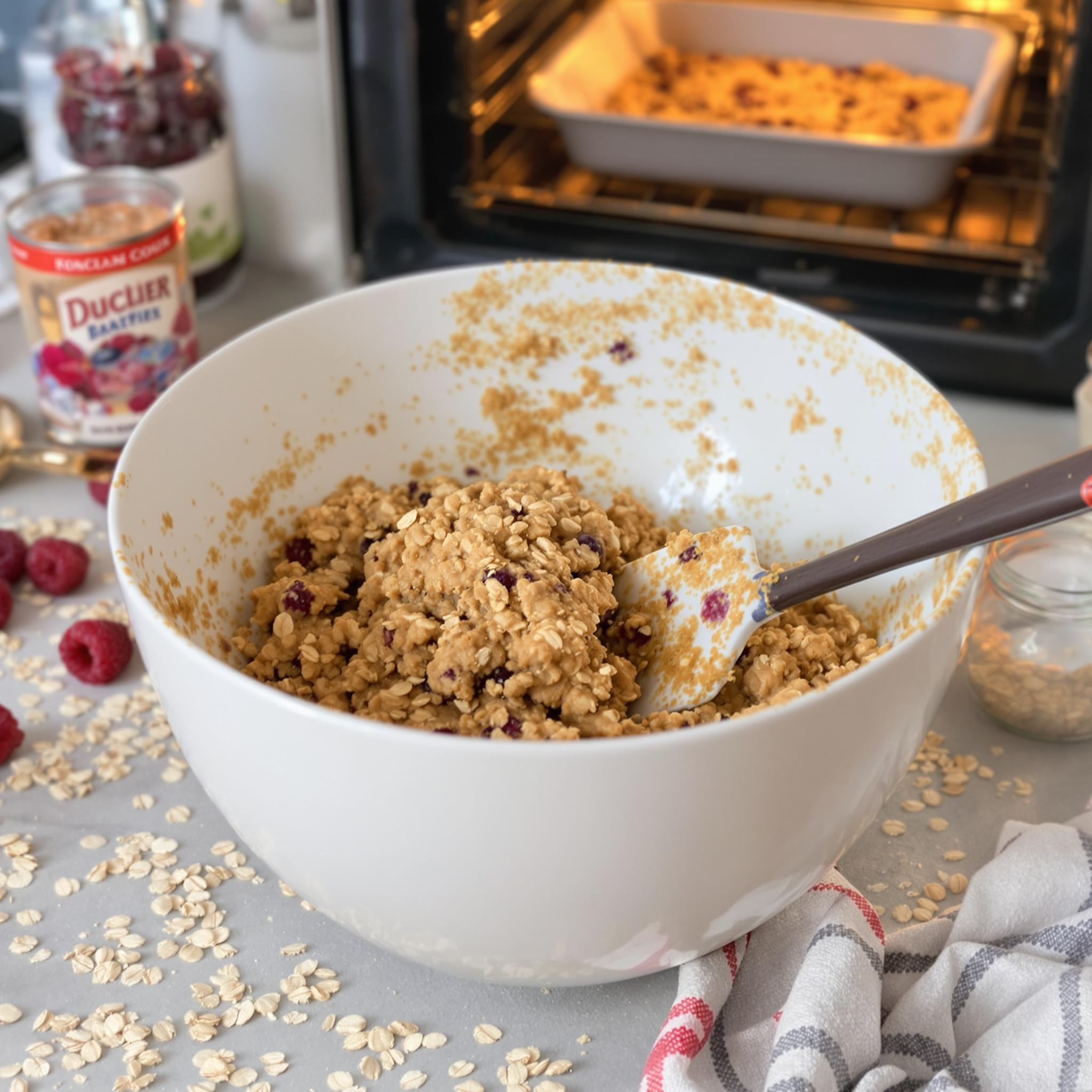 Delicious Raspberry Oatmeal Cookie Bars