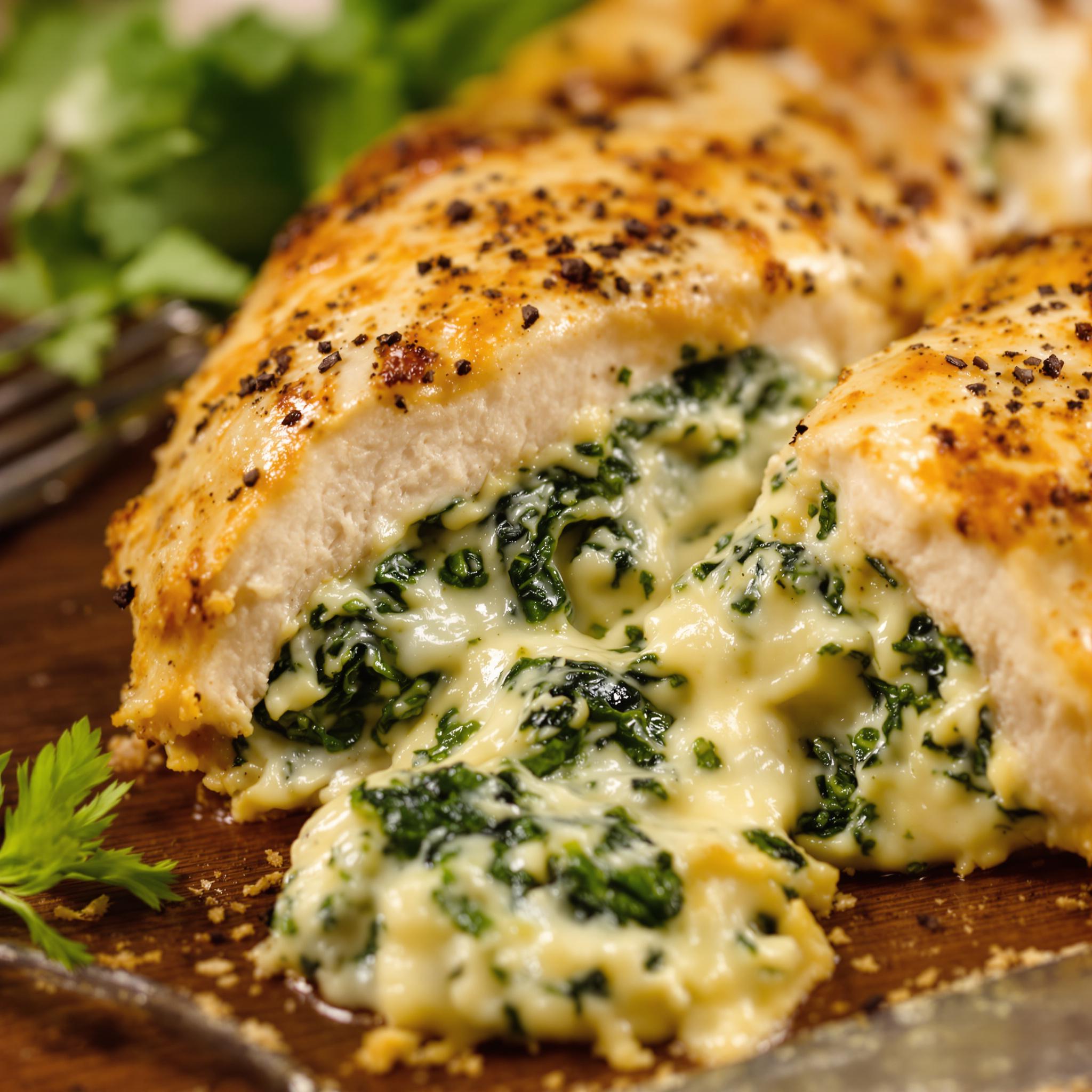 Spinach Stuffed Chicken Breasts