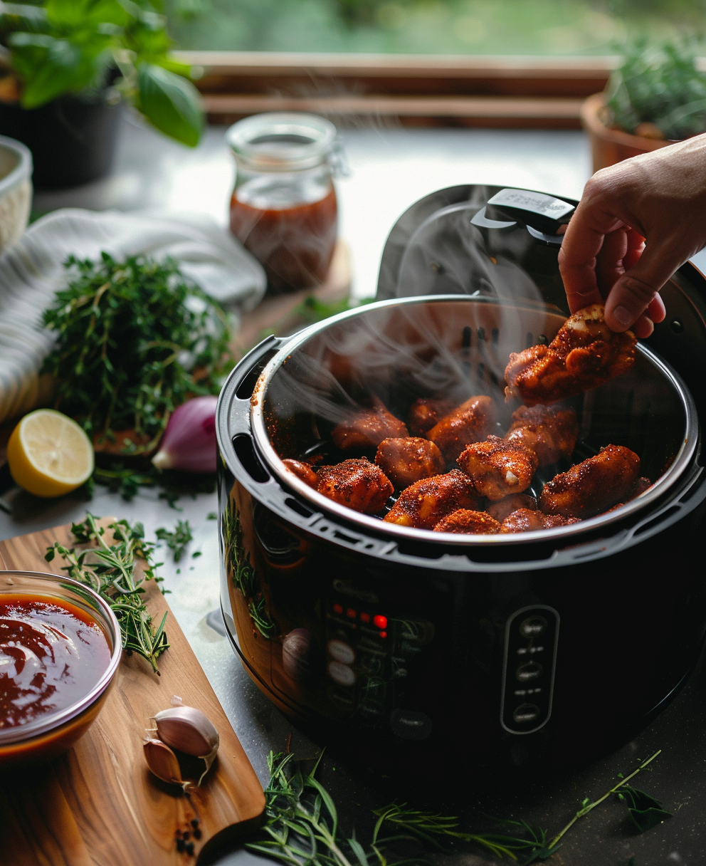 fake bbq chicken in air fryer slow cooker