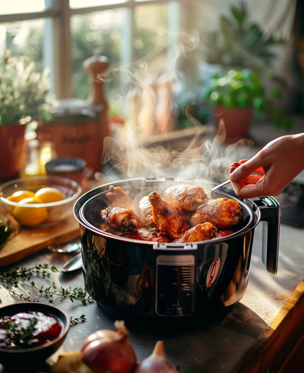 fake bbq chicken in air fryer slow cooker