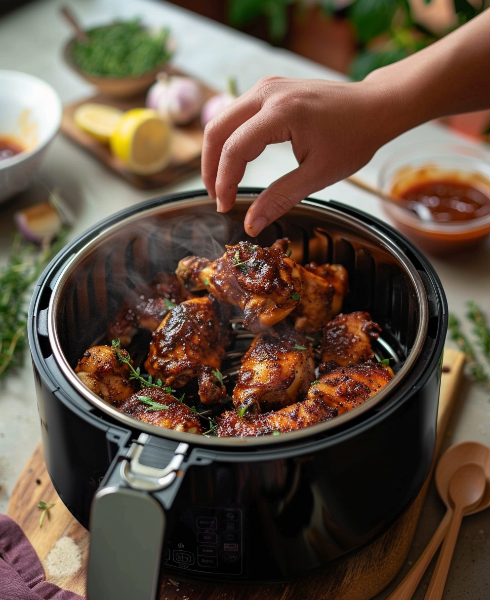 fake bbq chicken in air fryer slow cooker