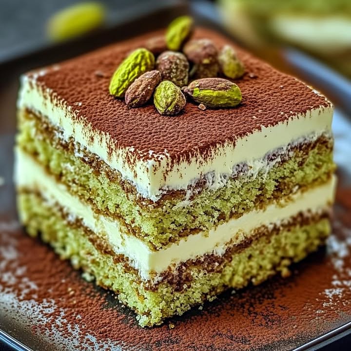 Pistachio No-Bake Tiramisu