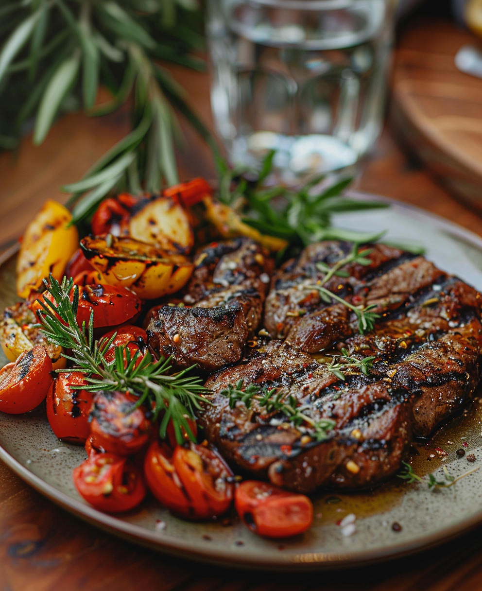 charcoal grill with smoke