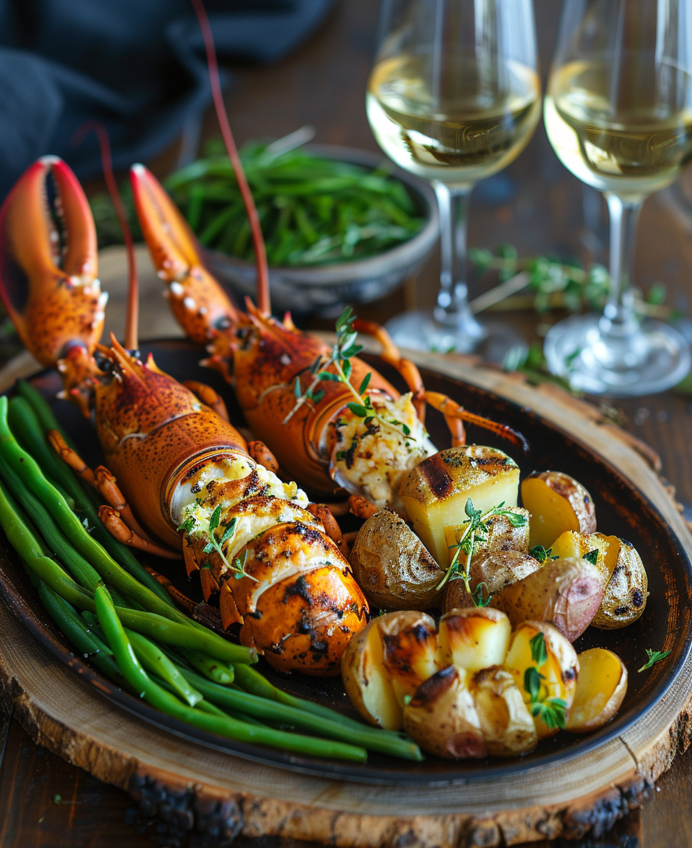 grilled lobster with cheese