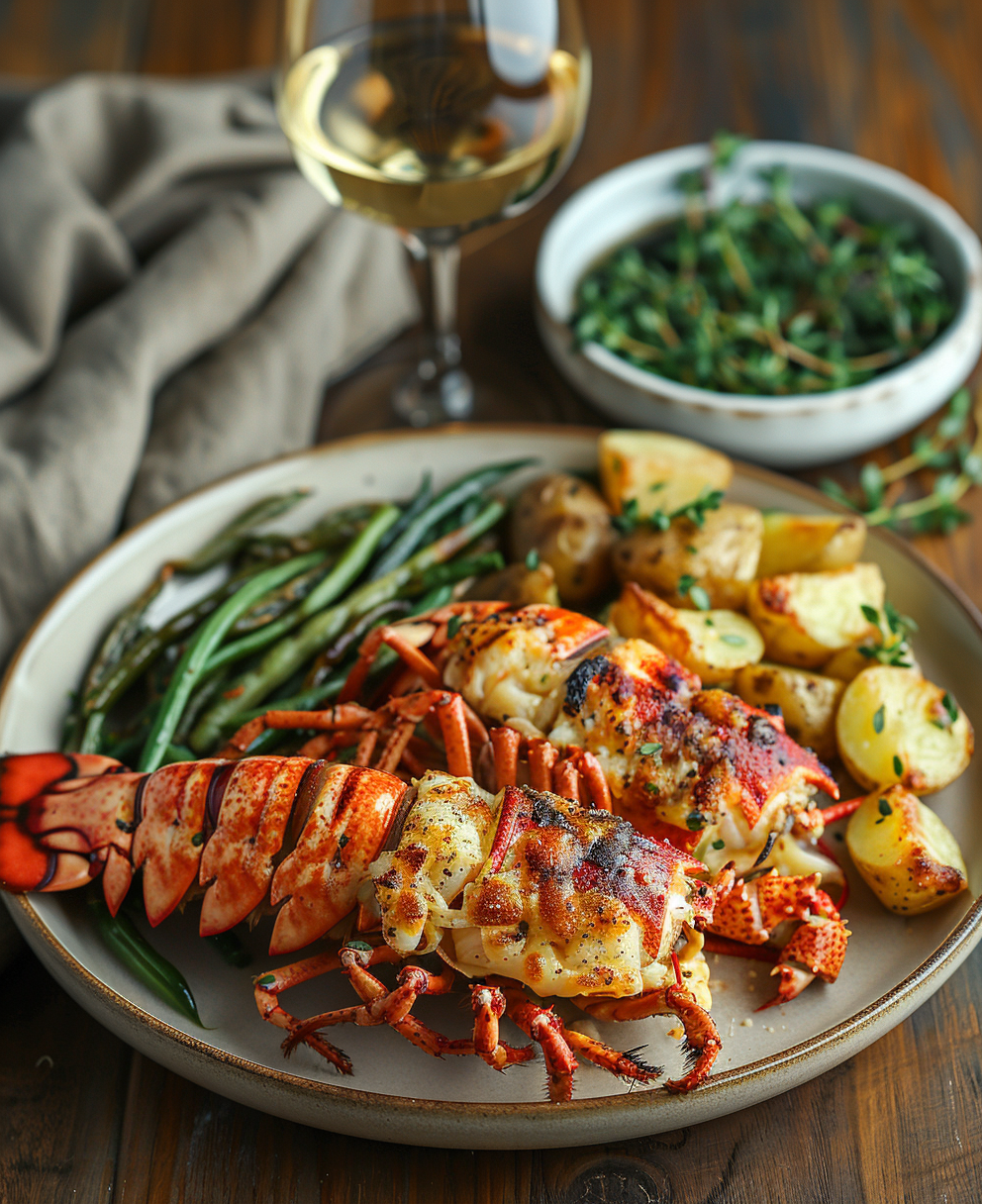 grilled lobster with cheese