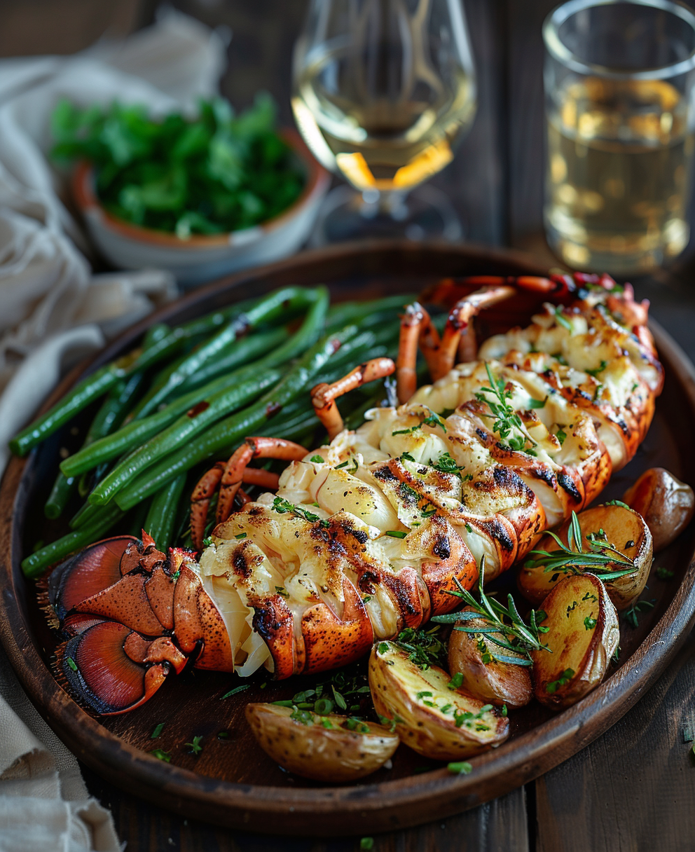 grilled lobster with cheese