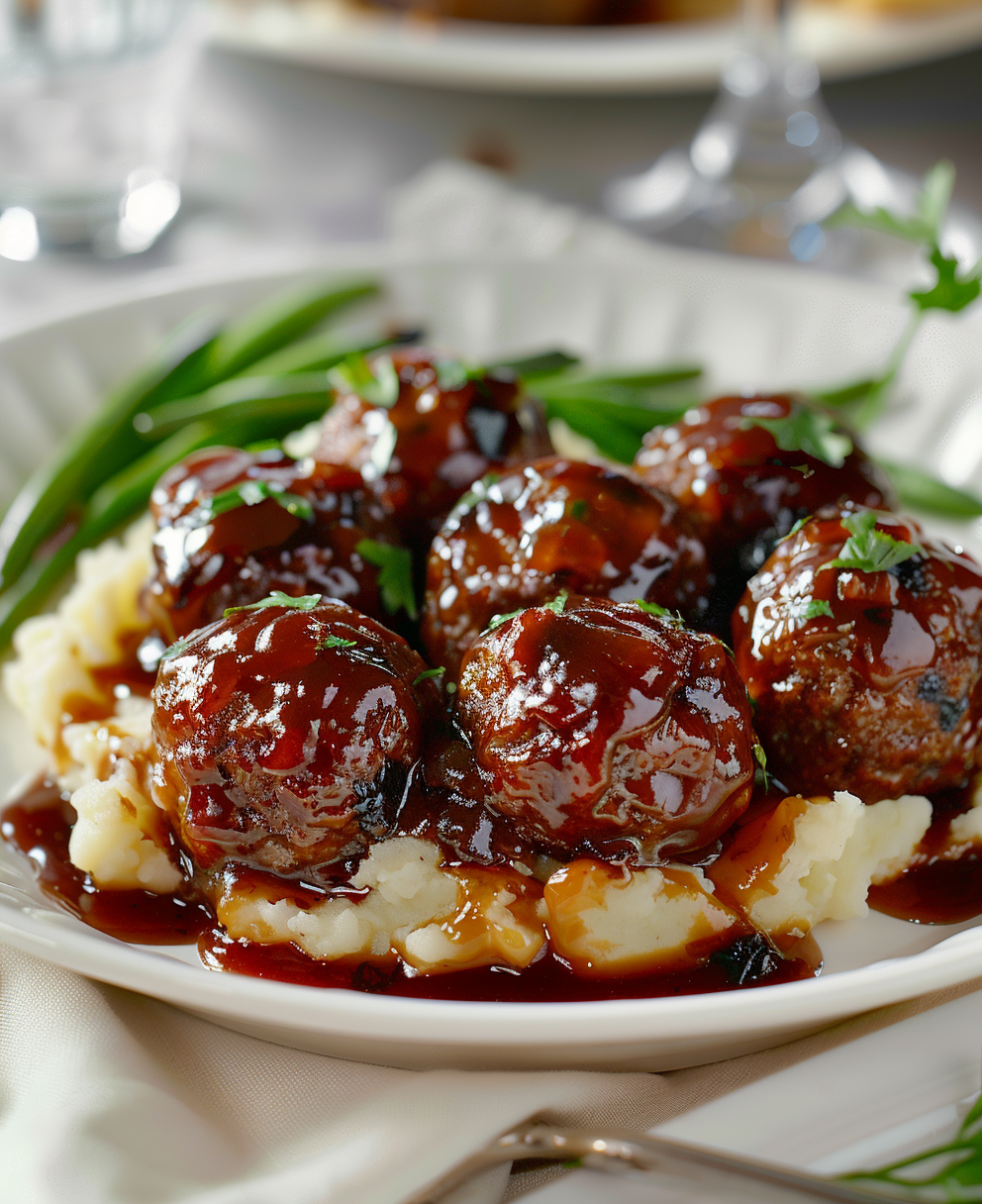meatballs with grape jelly and barbecue sauce