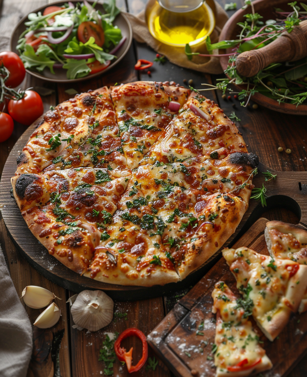 pizza on the grill with a stone