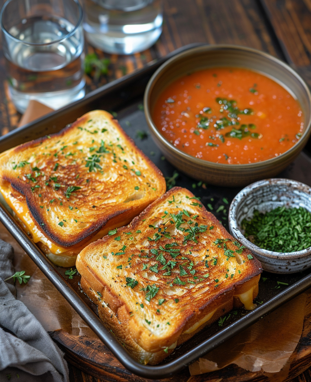 sheet pan grilled cheese