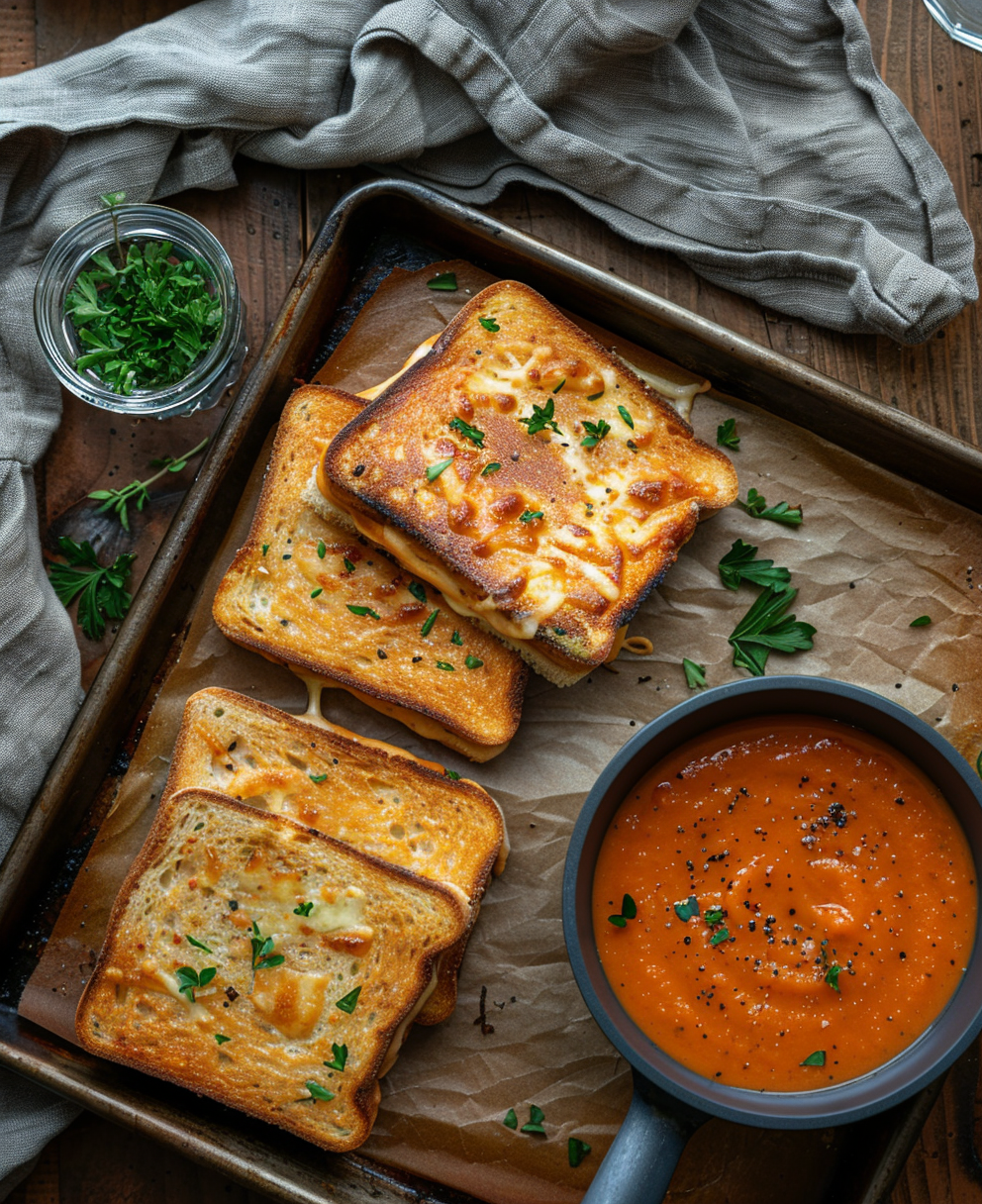 sheet pan grilled cheese