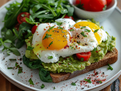 Avocado Toast with Poached Eggs and Spinach: Irresistibly Delicious Breakfast Idea