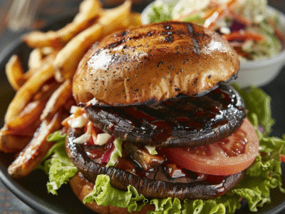 BBQ Portobello Mushroom Burgers: Juicy & Smoky Delight