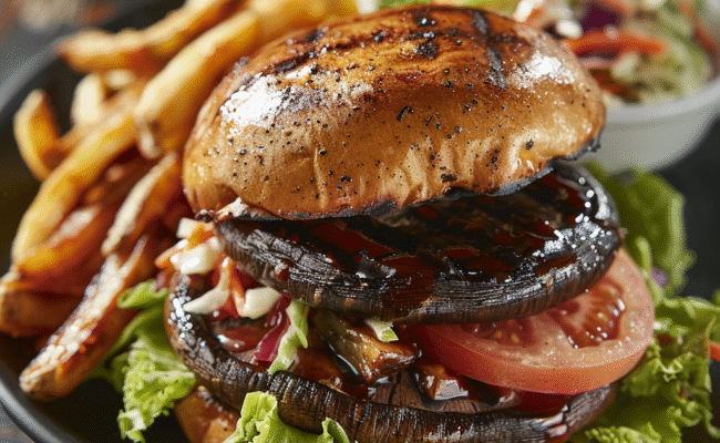 BBQ Portobello Mushroom Burgers: Juicy & Smoky Delight