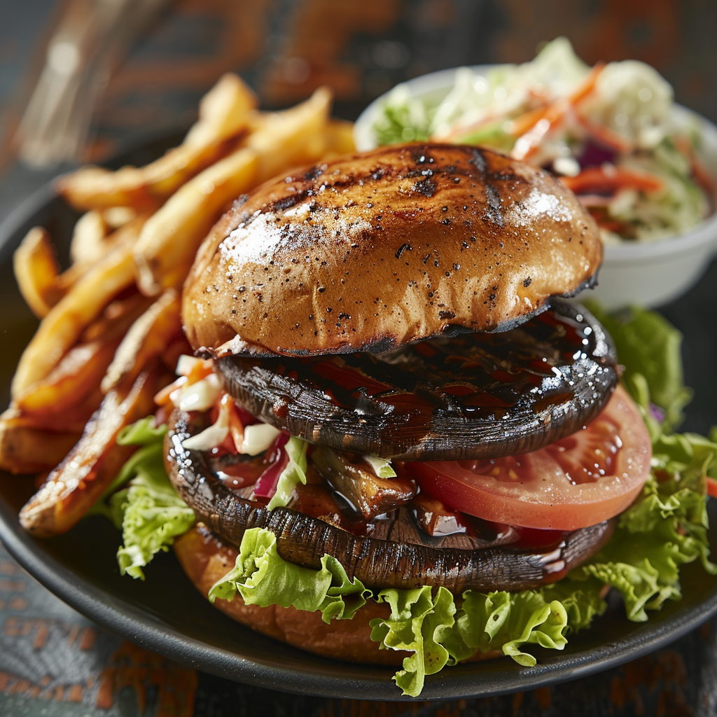 BBQ Portobello Mushroom Burgers