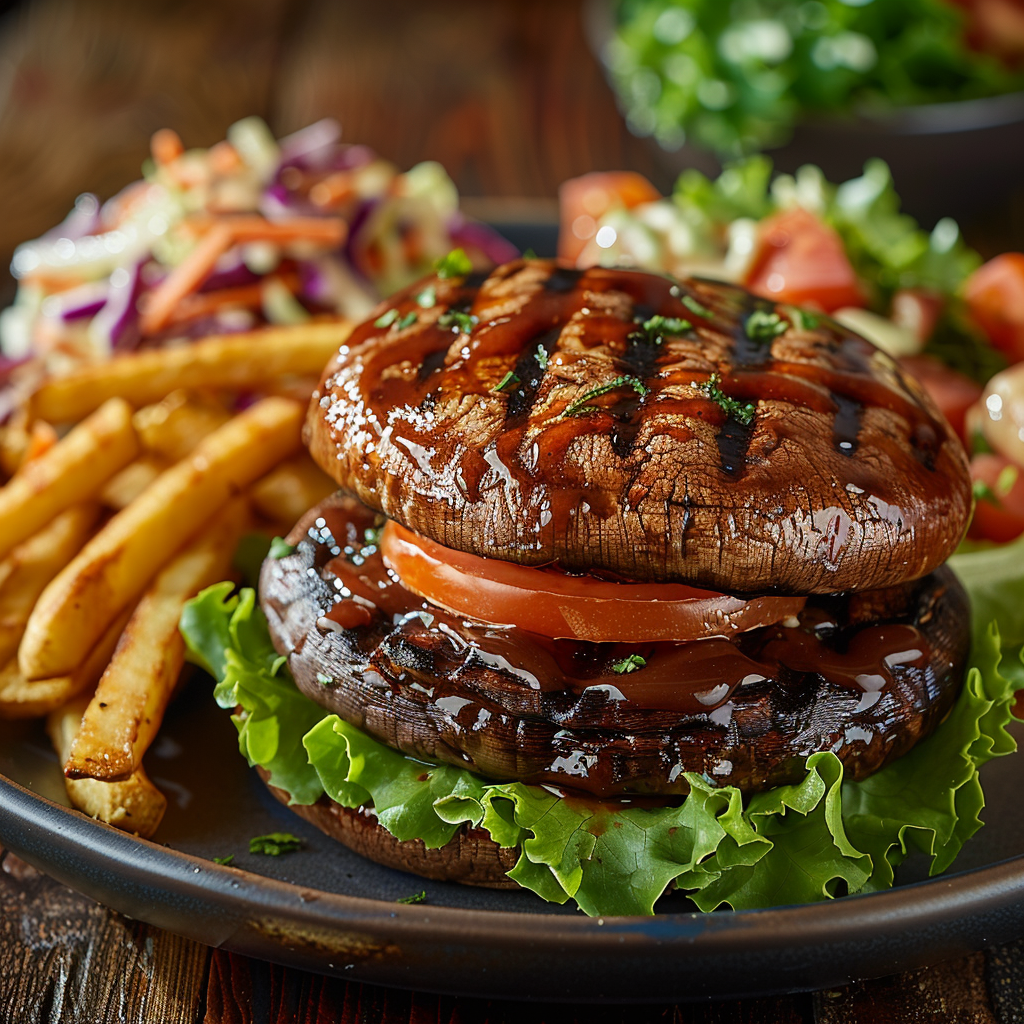 BBQ Portobello Mushroom Burgers
