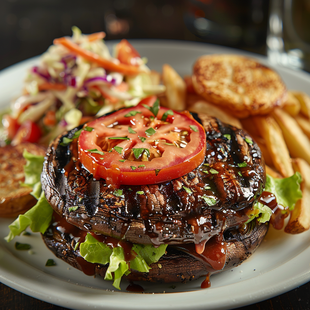 BBQ Portobello Mushroom Burgers