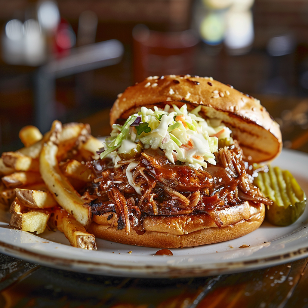 BBQ Pulled Pork Sandwiches with Coleslaw