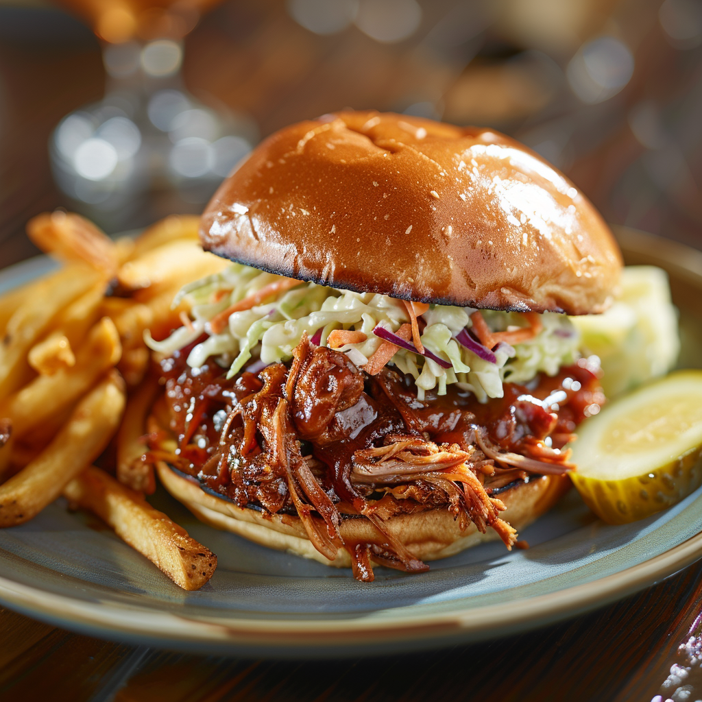 BBQ Pulled Pork Sandwiches with Coleslaw