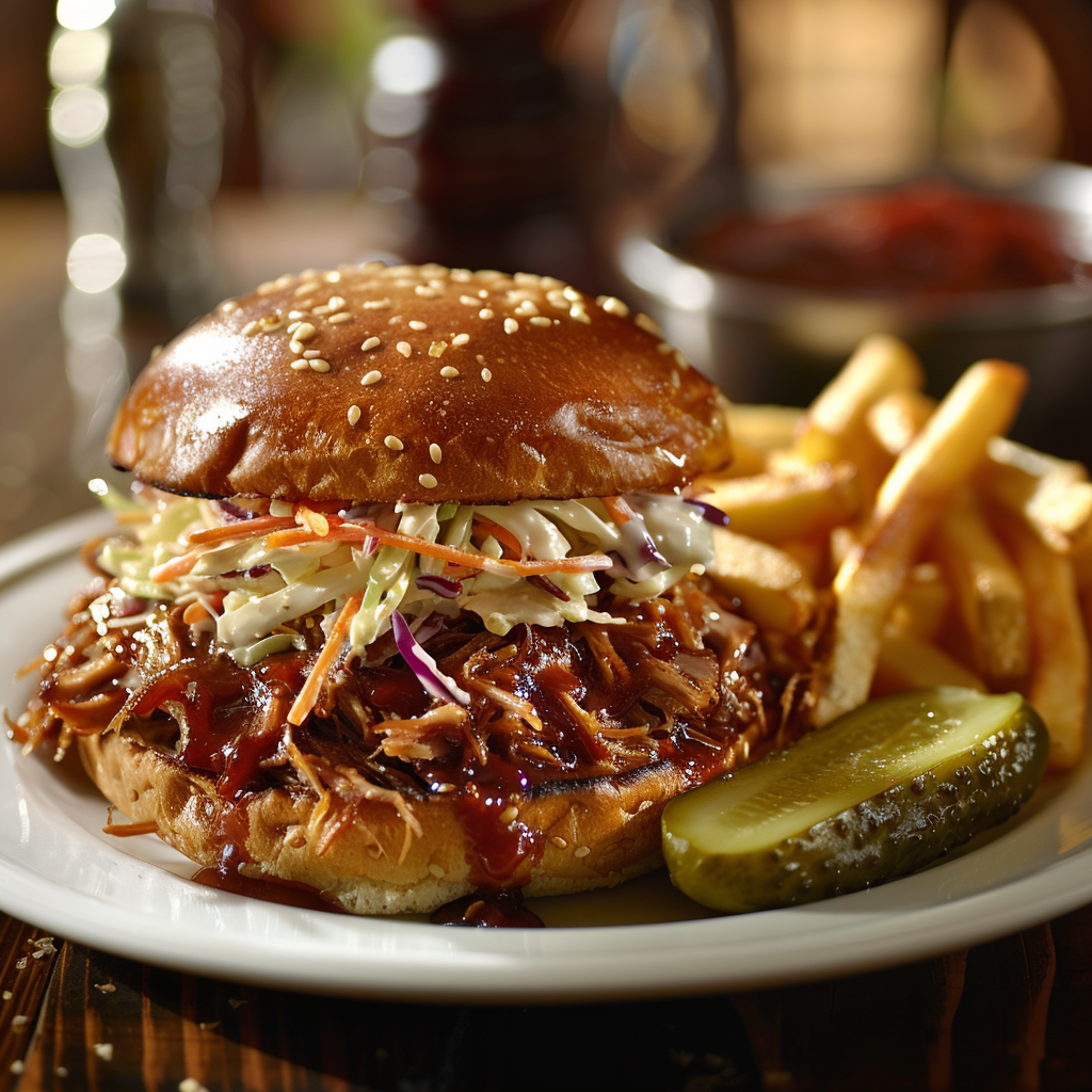 BBQ Pulled Pork Sandwiches with Coleslaw