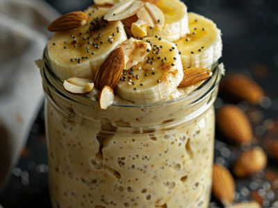 Banana Almond Overnight Oats: Irresistibly Creamy & Healthy Delight