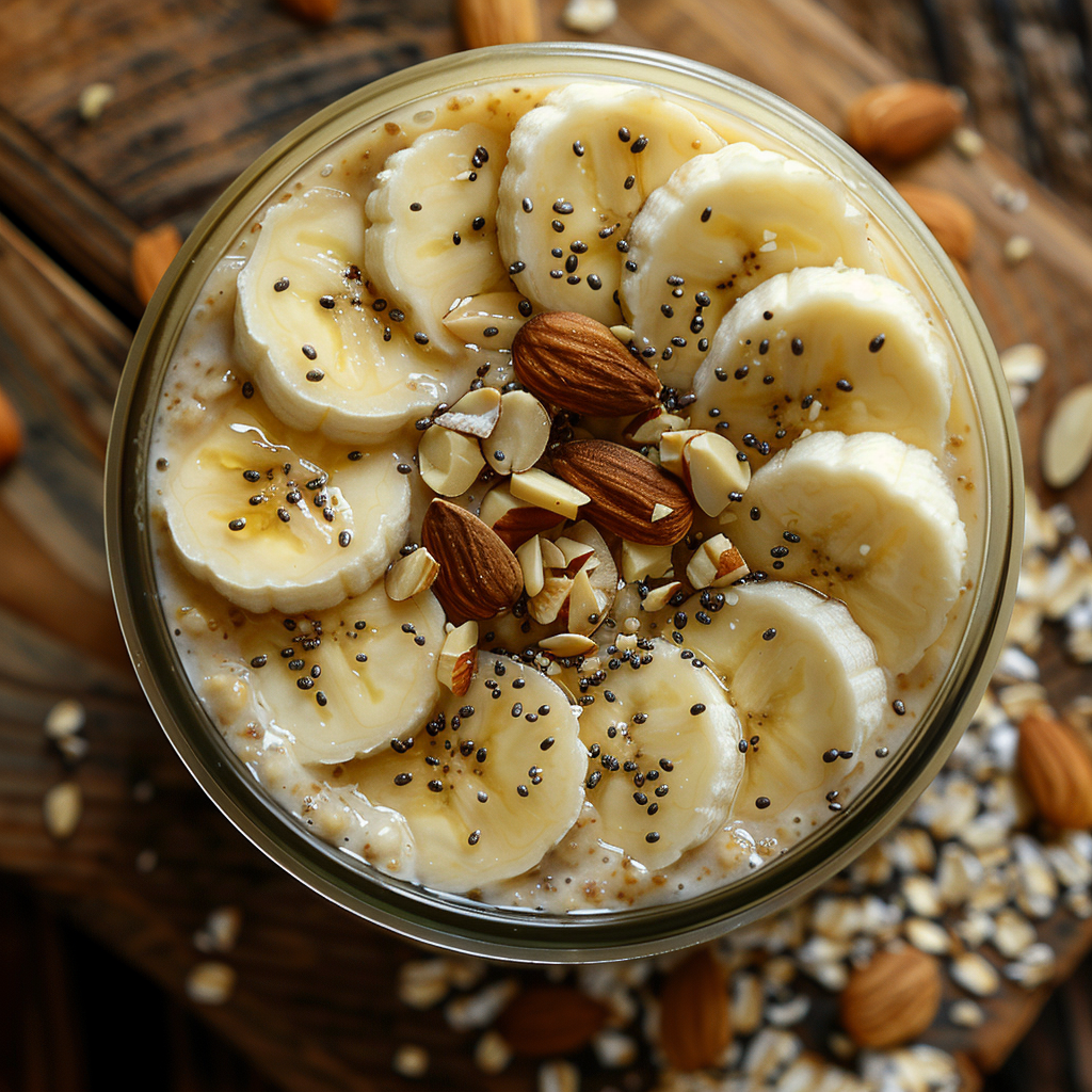 Banana Almond Overnight Oats