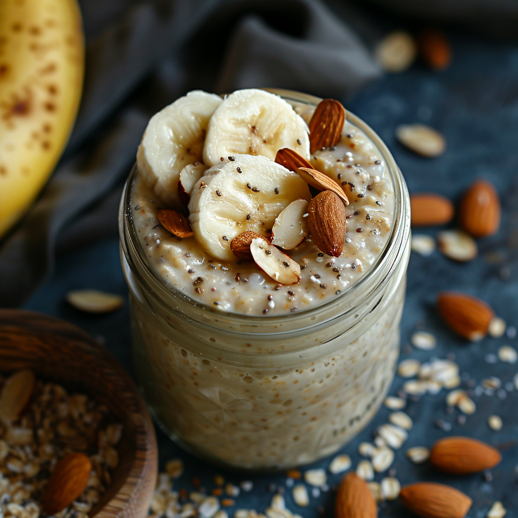 Banana Almond Overnight Oats