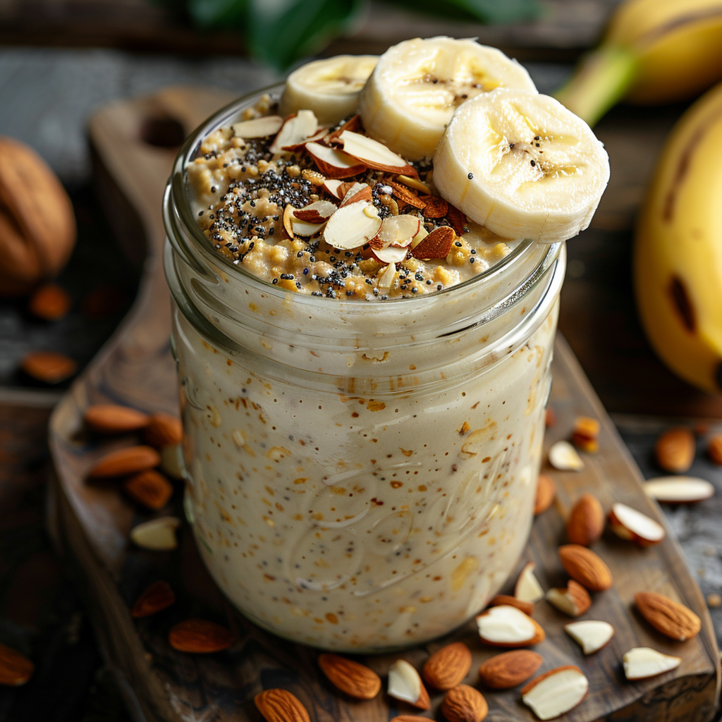 Banana Almond Overnight Oats
