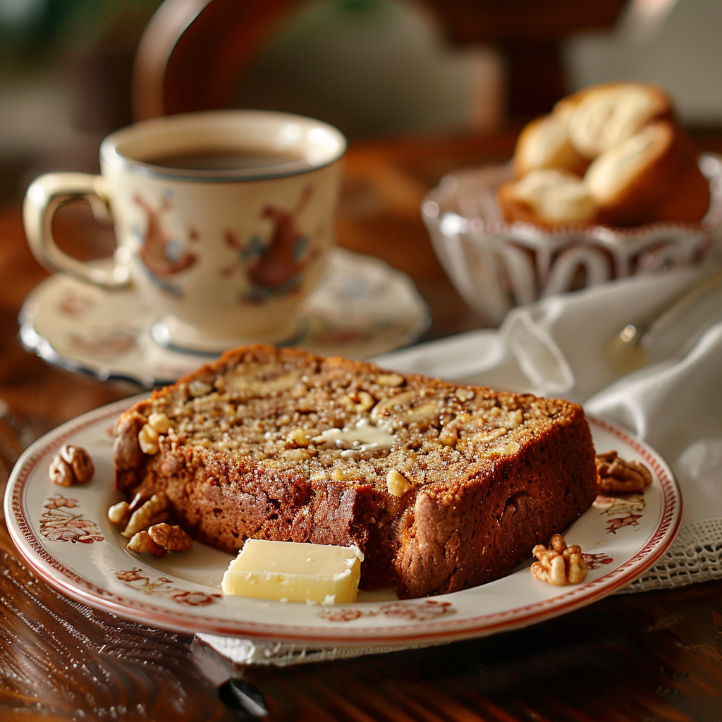 Banana Nut Bread with Walnuts