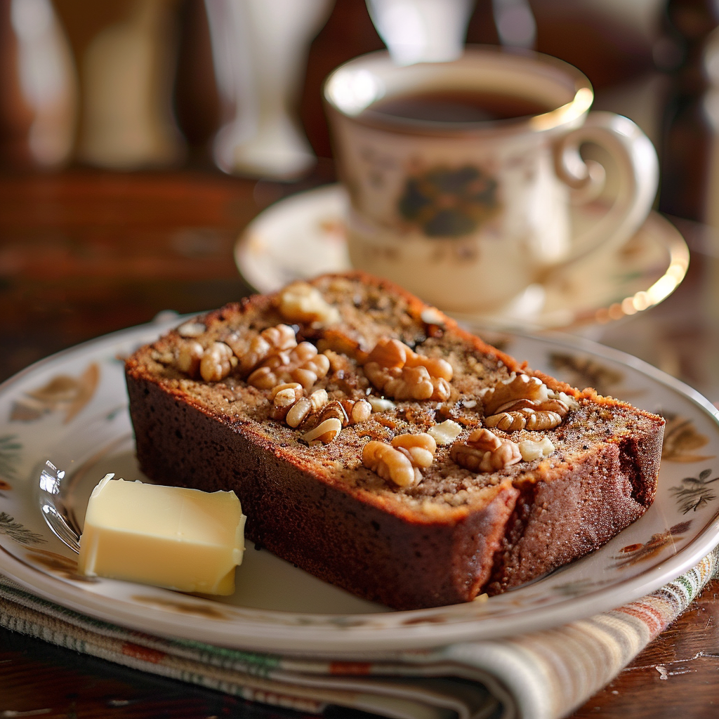 Banana Nut Bread with Walnuts