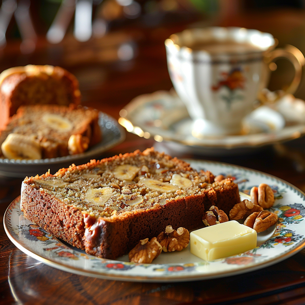 Banana Nut Bread with Walnuts
