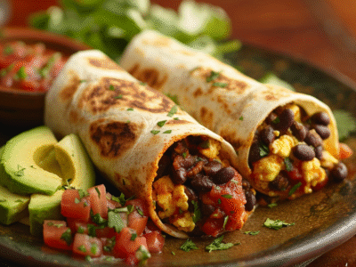 Breakfast Burrito with Eggs and Black Beans: Quick & Delicious Recipe
