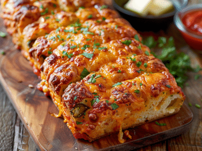 Cheddar Jalapeno Pull Apart Bread: Irresistibly Cheesy & Spicy Delight