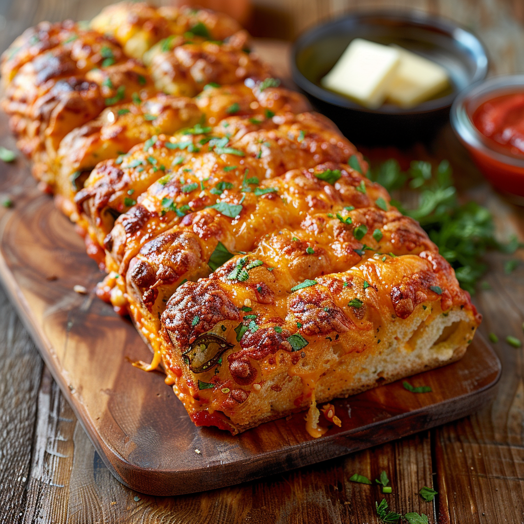 Cheddar Jalapeno Pull Apart Bread