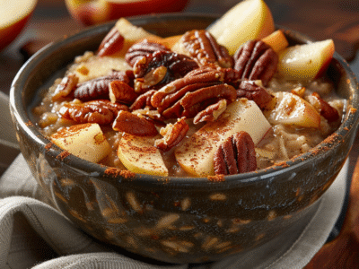 Cinnamon Apple Oatmeal with Pecans: Irresistibly Delicious & Healthy Breakfast Treat