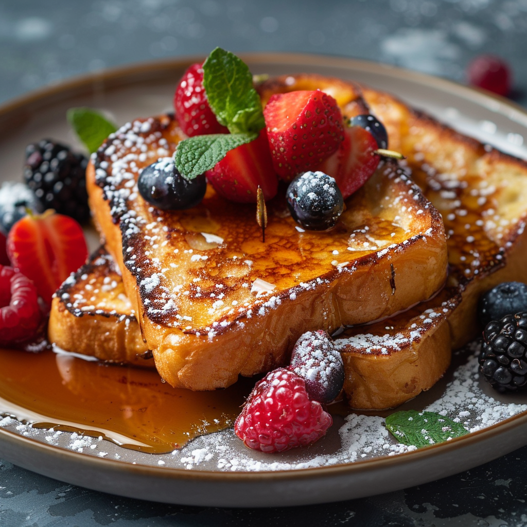 Classic French Toast with Maple Syrup