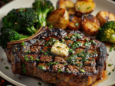 Classic Grilled Ribeye Steak with Garlic Butter: Irresistible Flavor