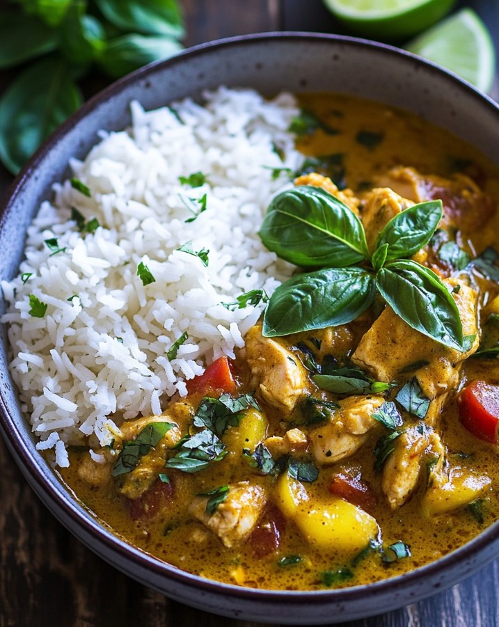 Coconut Basil Chicken Curry