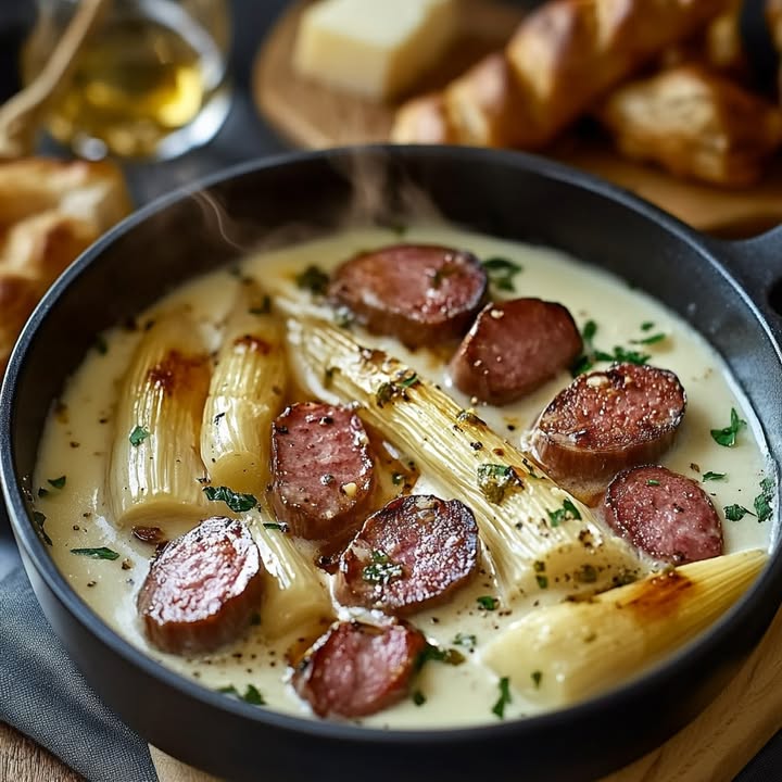 Creamy Endive Sausage Bake