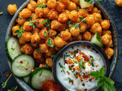 Crispy Chickpea Snack Mix with Herbs: Irresistibly Crunchy Delight