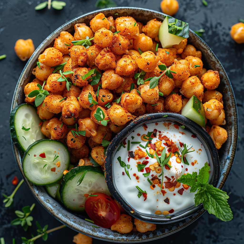Crispy Chickpea Snack Mix with Herbs