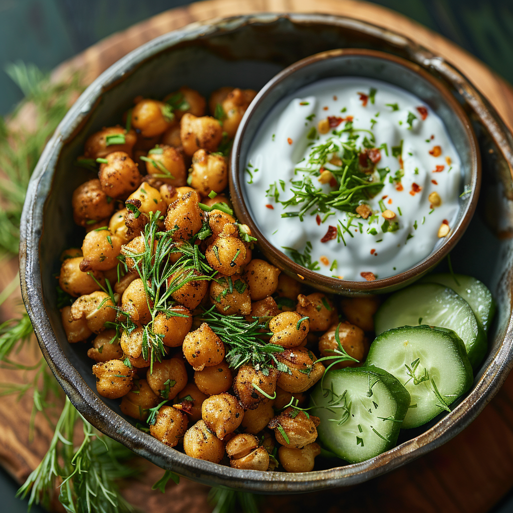 Crispy Chickpea Snack Mix with Herbs