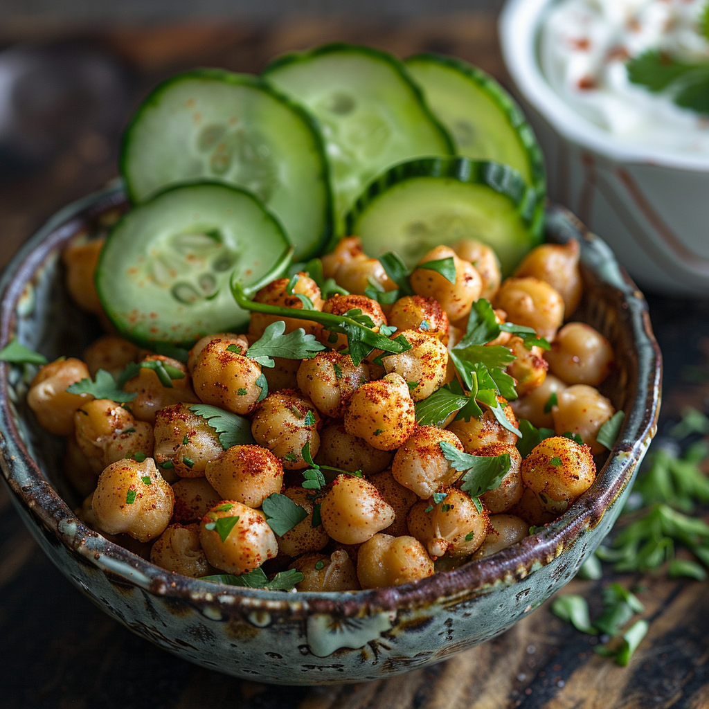 Crispy Chickpea Snack Mix with Herbs