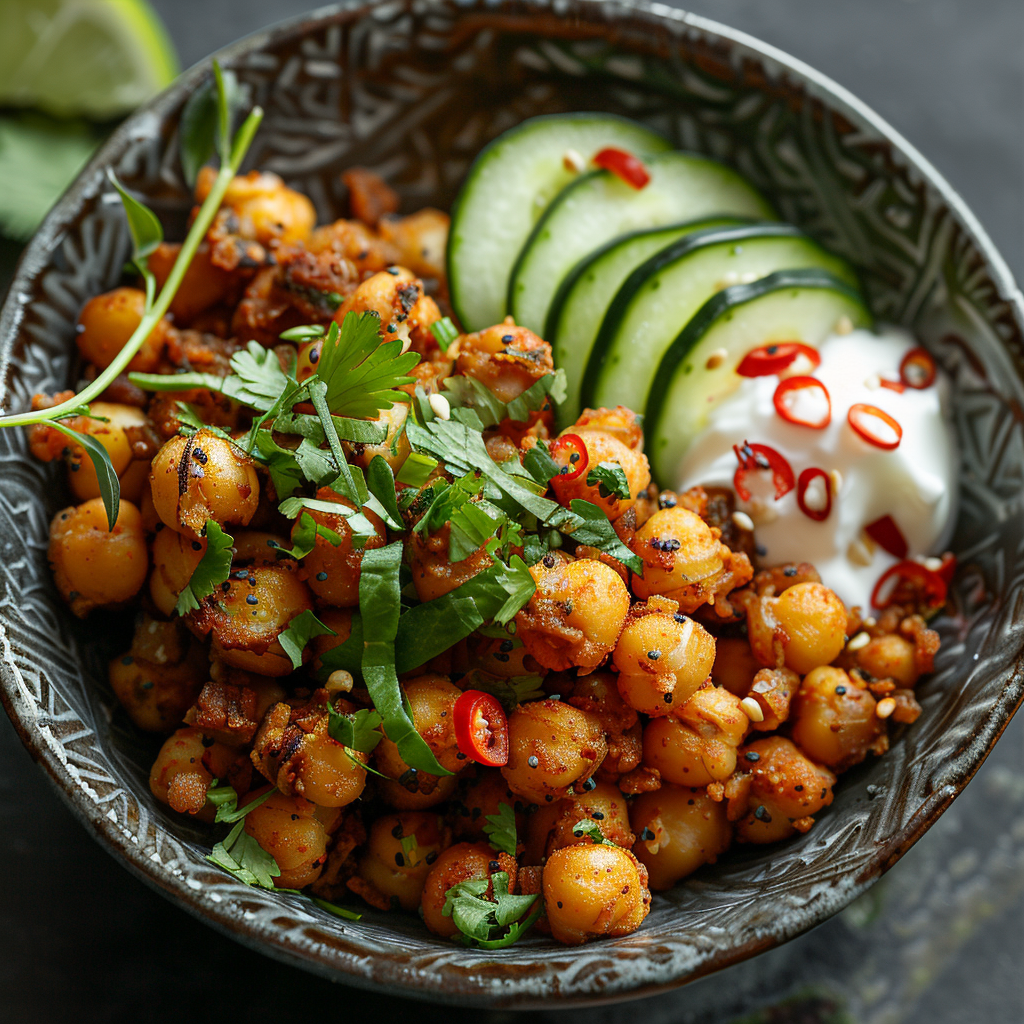 Crispy Chickpea Snack Mix with Herbs