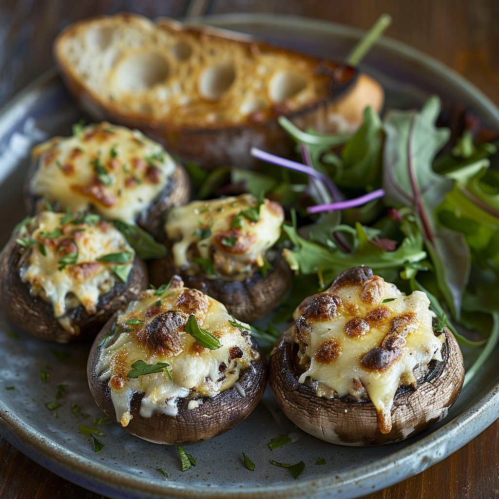 Easy Cheese and Herb Stuffed Mushrooms