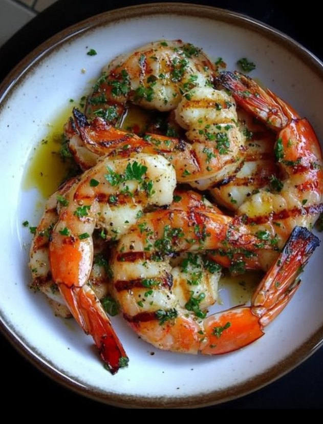 Garlic Herb Grilled Prawns