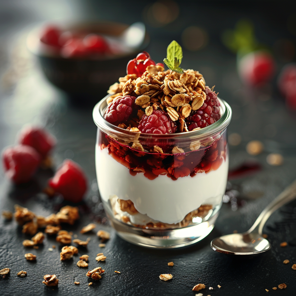 Greek Yogurt Parfait with Berries and Granola