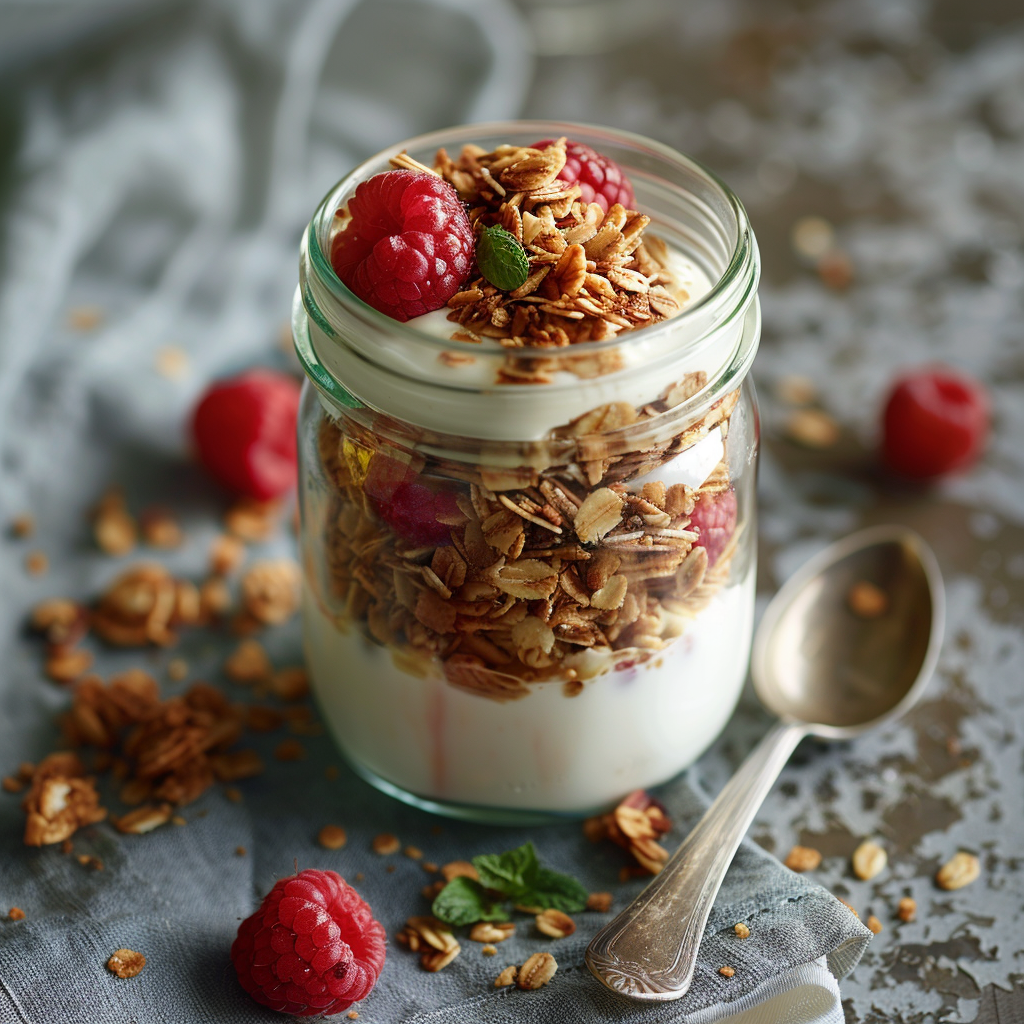 Greek Yogurt Parfait with Berries and Granola
