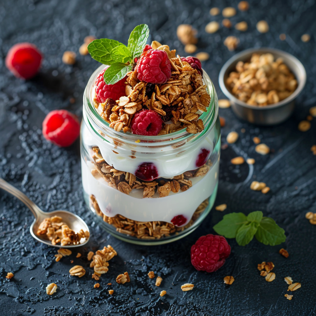 Greek Yogurt Parfait with Berries and Granola